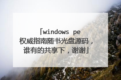 windows pe权威指南随书光盘源码,谁有的共享下,谢谢