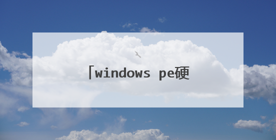 windows pe硬盘版（装在空硬盘上）