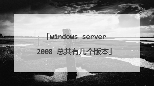 windows server 2008 总共有几个版本