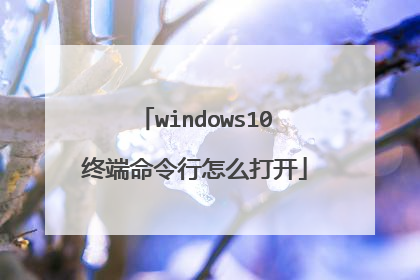 windows10终端命令行怎么打开