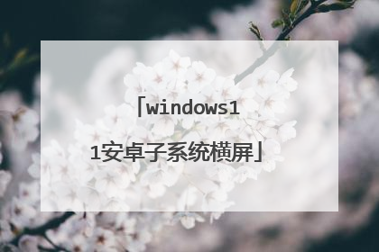 windows11安卓子系统横屏