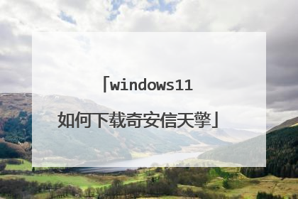 windows11如何下载奇安信天擎