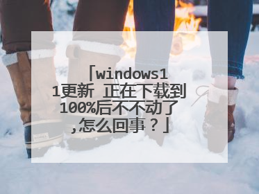 windows11更新 正在下载到100%后不不动了,怎么回事?
