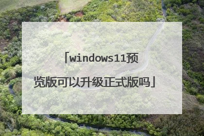 windows11预览版可以升级正式版吗