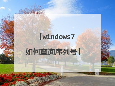 windows7如何查询序列号