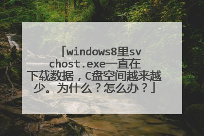windows8里svchost.exe一直在下载数据,C盘空间越来越少。为什么?怎么办?
