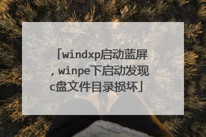 windxp启动蓝屏，winpe下启动发现c盘文件目录损坏