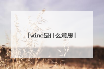 wine是什么意思
