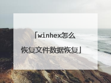 winhex怎么恢复文件数据恢复