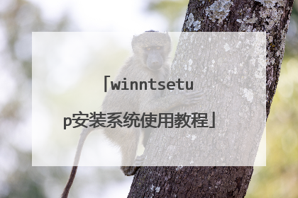 winntsetup安装系统使用教程