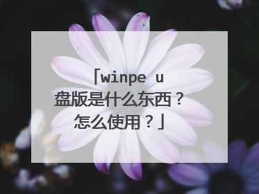 winpe u盘版是什么东西?怎么使用?