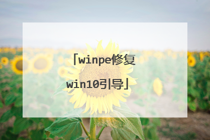 winpe修复win10引导