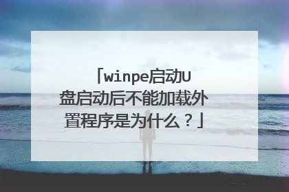 winpe启动U盘启动后不能加载外置程序是为什么？