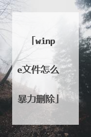 winpe文件怎么暴力删除
