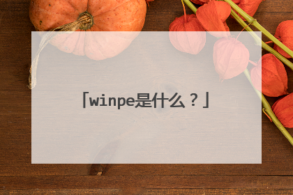 winpe是什么?