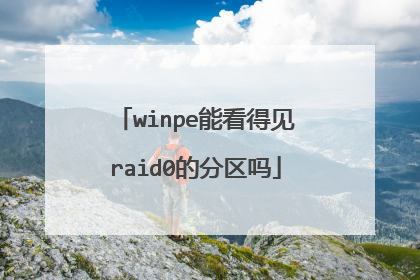 winpe能看得见raid0的分区吗