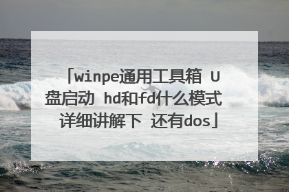 winpe通用工具箱 U盘启动 hd和fd什么模式 详细讲解下 还有dos