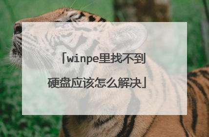 winpe里找不到硬盘应该怎么解决