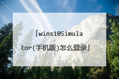 wins10Simulator(手机版)怎么登录