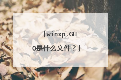 winxp.GHO是什么文件?