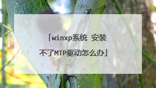 winxp系统 安装不了MTP驱动怎么办