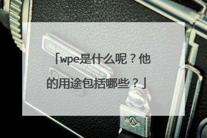 wpe是什么呢?他的用途包括哪些?