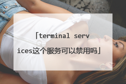 terminal services这个服务可以禁用吗