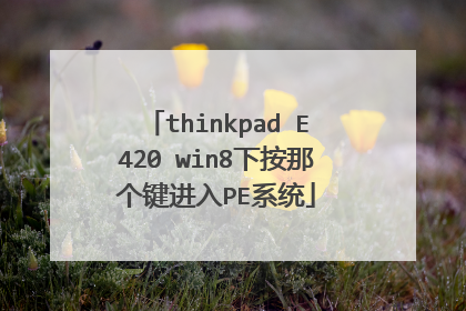 thinkpad E420 win8下按那个键进入PE系统