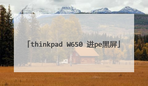 thinkpad W650 进pe黑屏