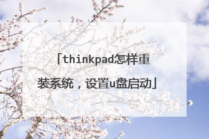 thinkpad怎样重装系统,设置u盘启动