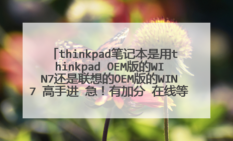 thinkpad笔记本是用thinkpad OEM版的WIN7还是联想的OEM版的WIN7 高手进 急!有加分 在线等!~~~~~~~~~~~~~