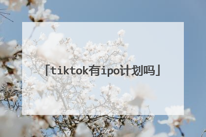 tiktok有ipo计划吗