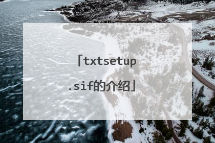 txtsetup.sif的介绍