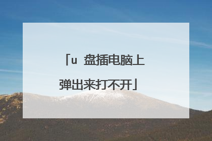 u 盘插电脑上弹出来打不开