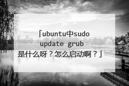 ubuntu中sudo update grub是什么呀?怎么启动啊?
