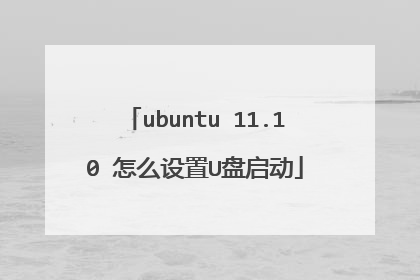 ubuntu 11.10 怎么设置U盘启动