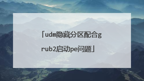 udm隐藏分区配合grub2启动pe问题
