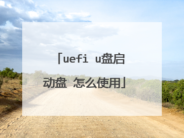 uefi u盘启动盘 怎么使用