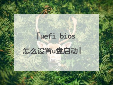 uefi bios怎么设置u盘启动