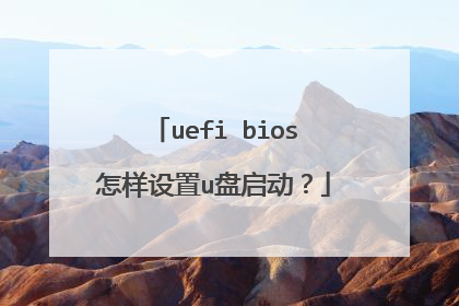 uefi bios怎样设置u盘启动？