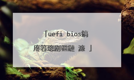 uefi bios鎬庝箞璁剧疆鏈�濂�