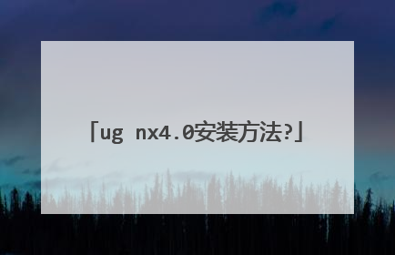 ug nx4.0安装方法?