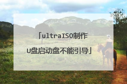 ultraISO制作U盘启动盘不能引导