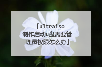 ultraiso制作启动u盘需要管理员权限怎么办