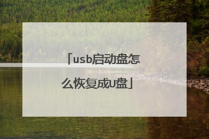 usb启动盘怎么恢复成U盘