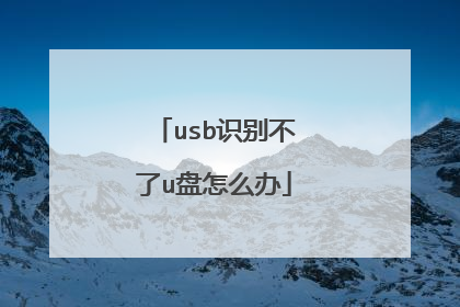 usb识别不了u盘怎么办