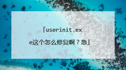userinit.exe这个怎么修复啊?急