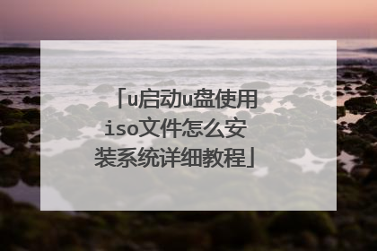 u启动u盘使用iso文件怎么安装系统详细教程