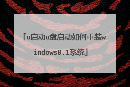 u启动u盘启动如何重装windows8.1系统