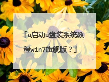 u启动u盘装系统教程win7旗舰版？